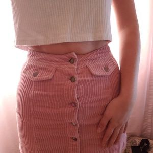 Pink highrise skirt